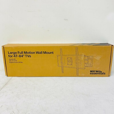 Best Buy - Full Motion TV Wall Mount 47-84'' TVs Swivels 45° Tilts -8°-12° 110lbs