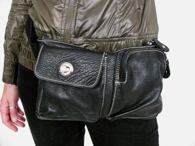 roots leather fanny pack