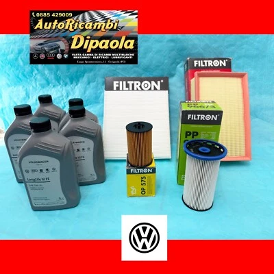 VOLKSWAGEN KIT TAGLIANDO ORIGINALE VW GOLF 7 VII TIGUAN T-ROC 1.6 2.0 TDI GTD 0W30 LONG LIF