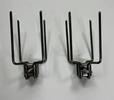 2 Farberware Rotisserie Broiler Grill Spit Rod Prong Forks Replacement Parts 