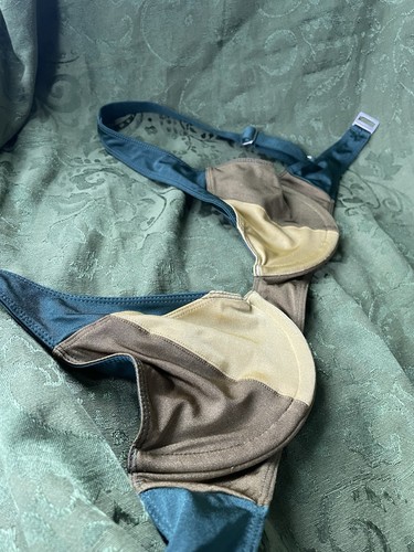 FAE SWIM Colorblock Bikini Top Size Medium Earth Tones Australia Designer