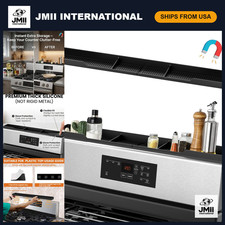 30" Magnetic Stove Top Shelf - Silicone Spice Rack Organizer with 3 Compartments