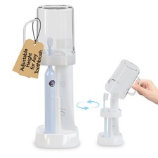 Toothbrush Holder with Cover/Cup, Bathroom Counter Organizer for White