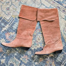 vintage 80s Liz Claiborne brown suede knee high boots Italy size 7.5