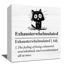 Black Cat Decor Gifts for Cat Lovers Desk Decorations for Women Office Cute R