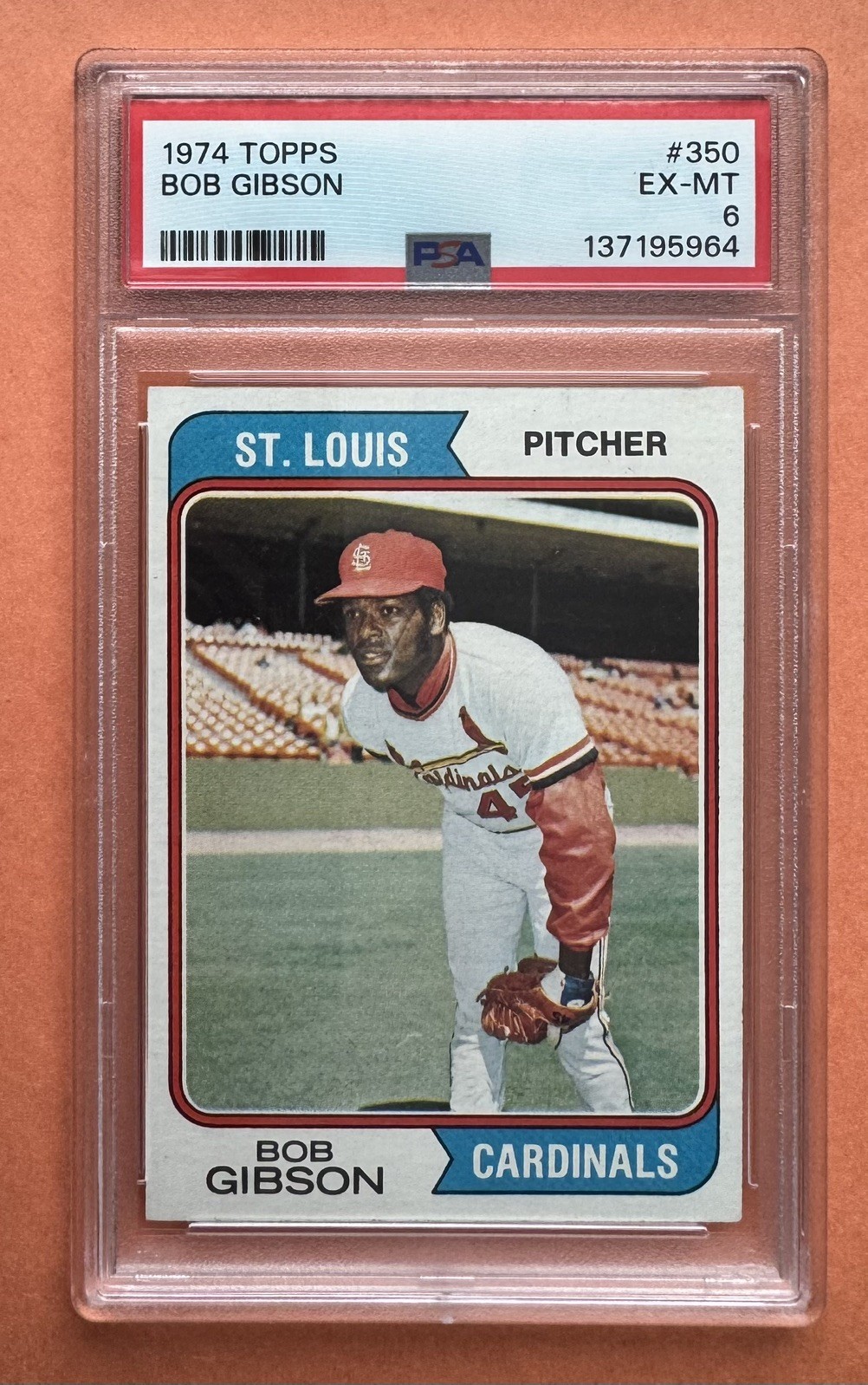 1974 Topps Bob Gibson #350 PSA 6 *SLEEVA*