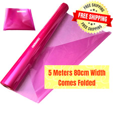 5M Translucent Fuchsia Pink Cellophane Valentines Birthday Hamper Gift Wrap