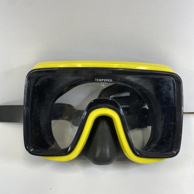 VTG Technisub Nova La Spirotechnique Dive Mask Tempered Glass Italy US Divers