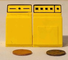 Fisher Price Vintage Little People Yellow Washer And Dryer Set Play Family House