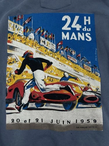 Le Mans Monaco Grand Prix 1959 24 Hour Race Blue Hoodie, Road Trip, Men's Large