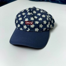 Levi's navy and white floral cap, vintage inspired, new, embroidered batwing