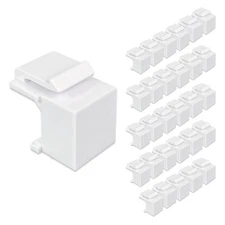 30-Pack Blank Keystone Jack Inserts for Keystone Wall Plate and Patch Panel, ...