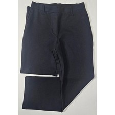 Quince Womens Ultra-Stretch Ponte Straight Leg Pants Navy Blue Workwear Size S