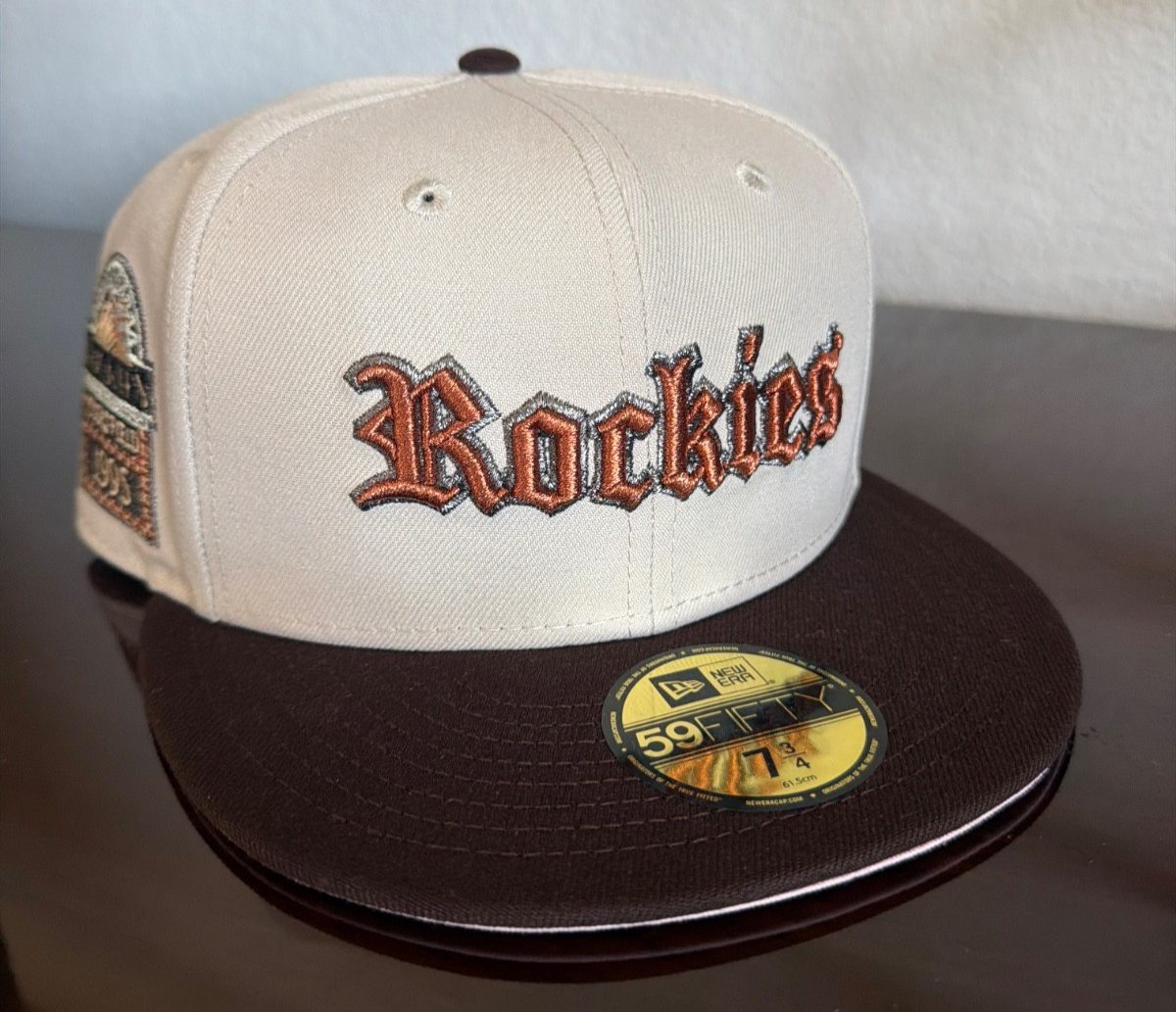 Colorado Rockies 7 3/4 New Era 59Fifty Fitted Hat MLB Script