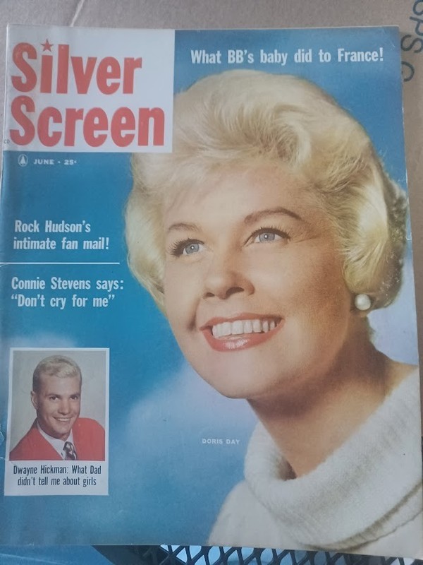 1960 JUNE SILVER SCREEN MAGAZINE - DORIS DAY FRONT COVER; Elvis,Marilyn,Newman