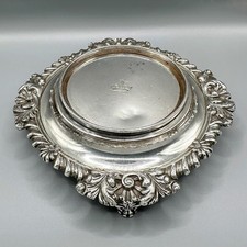 GEORGE III DISH / STAND OLD SHEFFIELD PLATE c1815 CORONET CREST