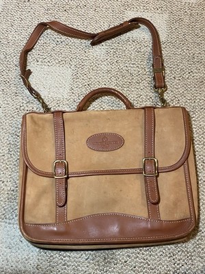 McGuire Nicholas Brown Suede Leather Shoulder Messenger Crossbody Bag Made USA