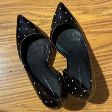 Kurt Geiger Black & White Polka Dot Court Stiletto Heels 2.5 inch heel EU 38