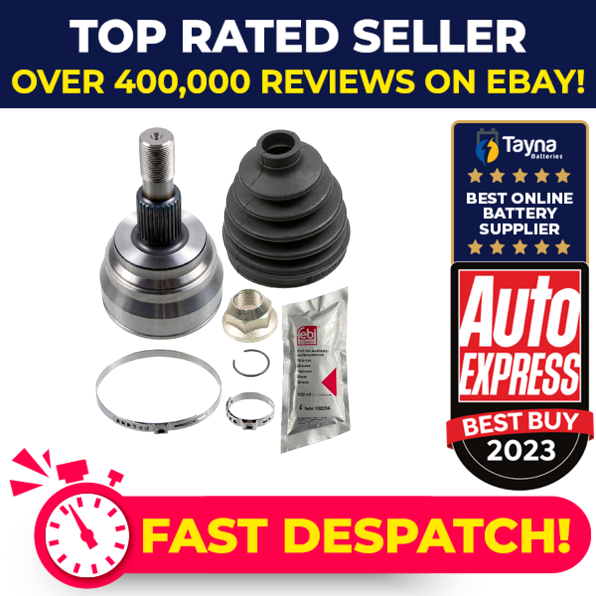 CV Joint fits MERCEDES ML350 W164 3.0D 09 to 11 C.V. Driveshaft A1643300801 Febi