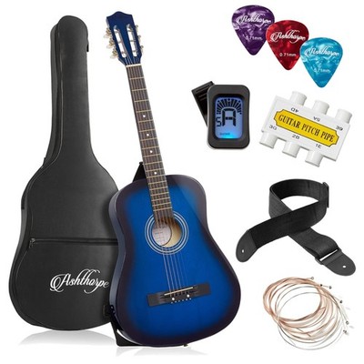 Right-Handed 38-Inch Acoustic Guitar Set - Perfect for Beginners and Students