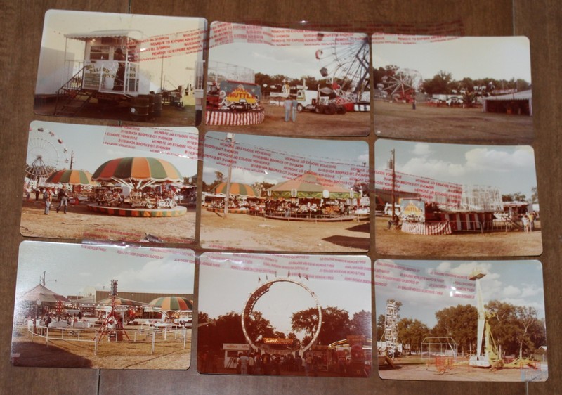 Bill Dillard Shows-Carnival/Amusement Color Photos/Photographs-(Set of 9)