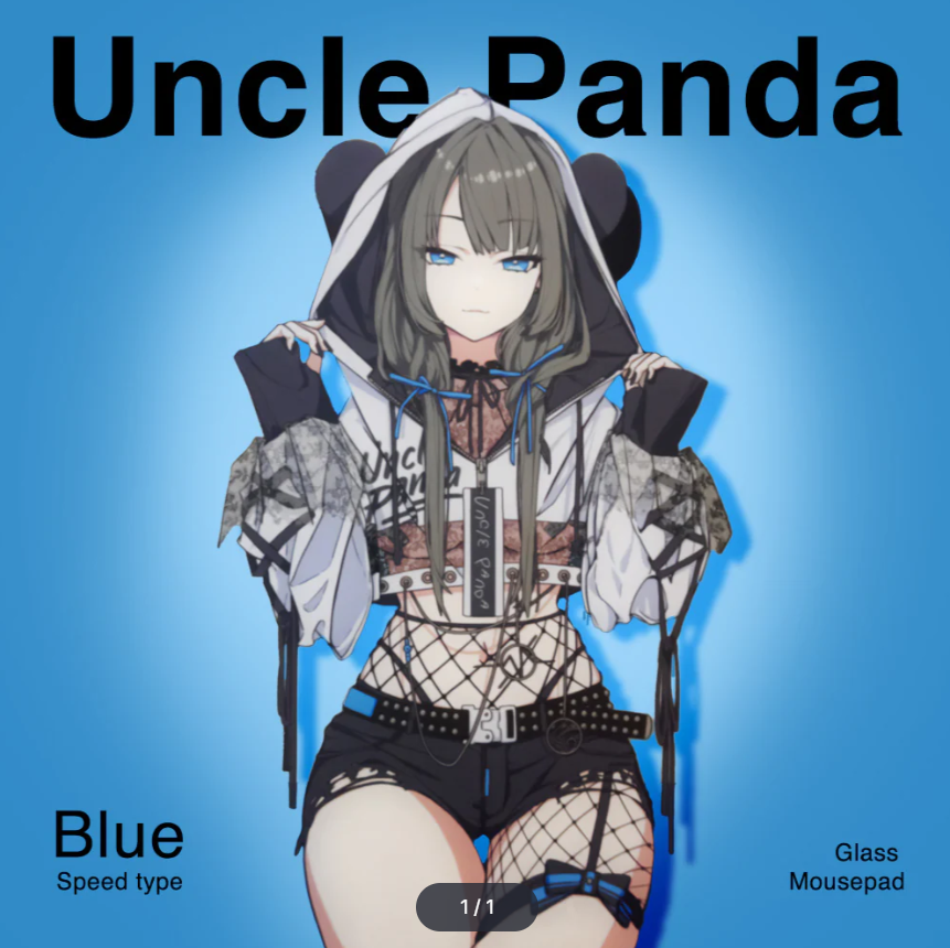 マウス・トラックボール Uncle Panda Panda Glasses Mousepad Uncle Panda - Blue Glass Mousepad – Respawn Gaming Tech