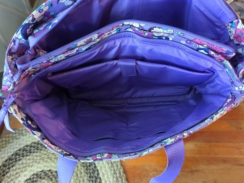 Vera Bradley Diaper Bag Womens Quilted Zippered Purple Multi Color Floral XL - Picture 4 of 12