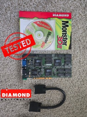 Diamond Monster 3D II 3DFX Voodoo 2 Graphics Card 8MB - PCI 3D Accelerator