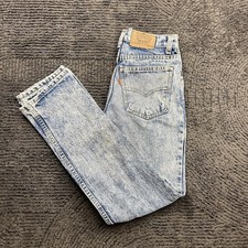 Vintage Levi's 581 Orange Tab Women's 24x27 Jeans USA Made Acid Wash 80s 90s