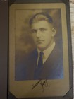 Antique 1920s Cabinet Portrait Photo – Young Man – Signed – Worcester, MA