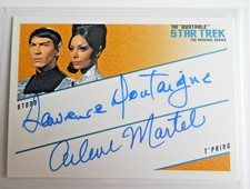 Rittenhouse Quotable Star Trek TOS Montaigne Martel Dual Autograph Card DQA2