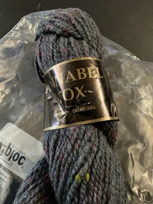 NEW Vtg ANNABEL FOX 100% Wool 660 Gentian Tweed Skein Chunky Donegal