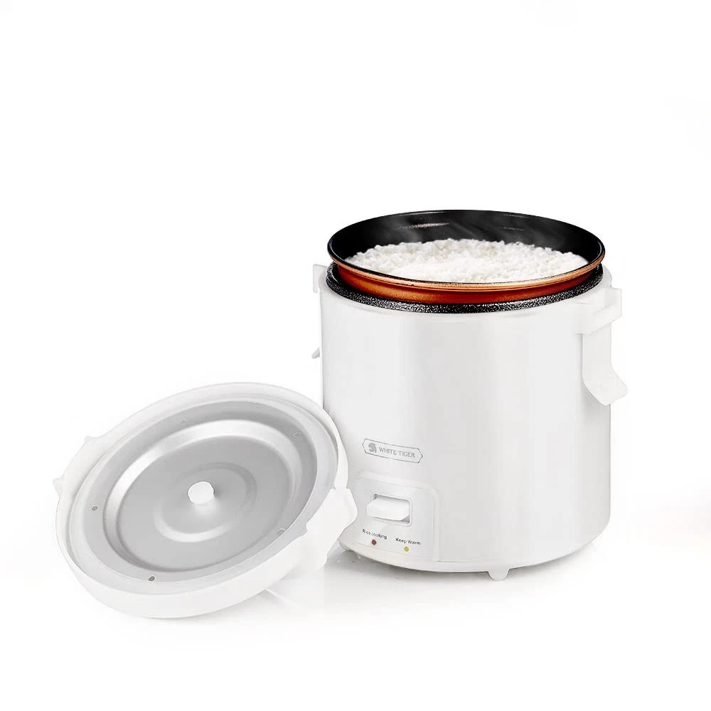 1.0L Mini Rice Cooker,WHITE TIGER Portable Travel Steamer Small,15 Minutes Fa...