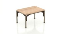 Moderner Wohnzimmertisch Beige Holzoptik Metall Einrichtung