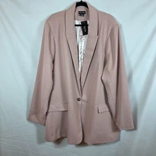 City Chic Blush Pink Blazer Jacket Women's Size 22 NEW with Tags