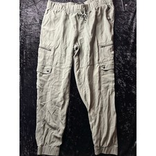 Banana Republic Cargo Joggers Women's Medium Light Olive Sage Green Lightweight