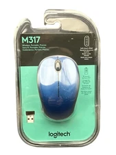 Logitech M317 Wireless Portable Mouse Soft-Touch Scroll Windows Chromebook Linux