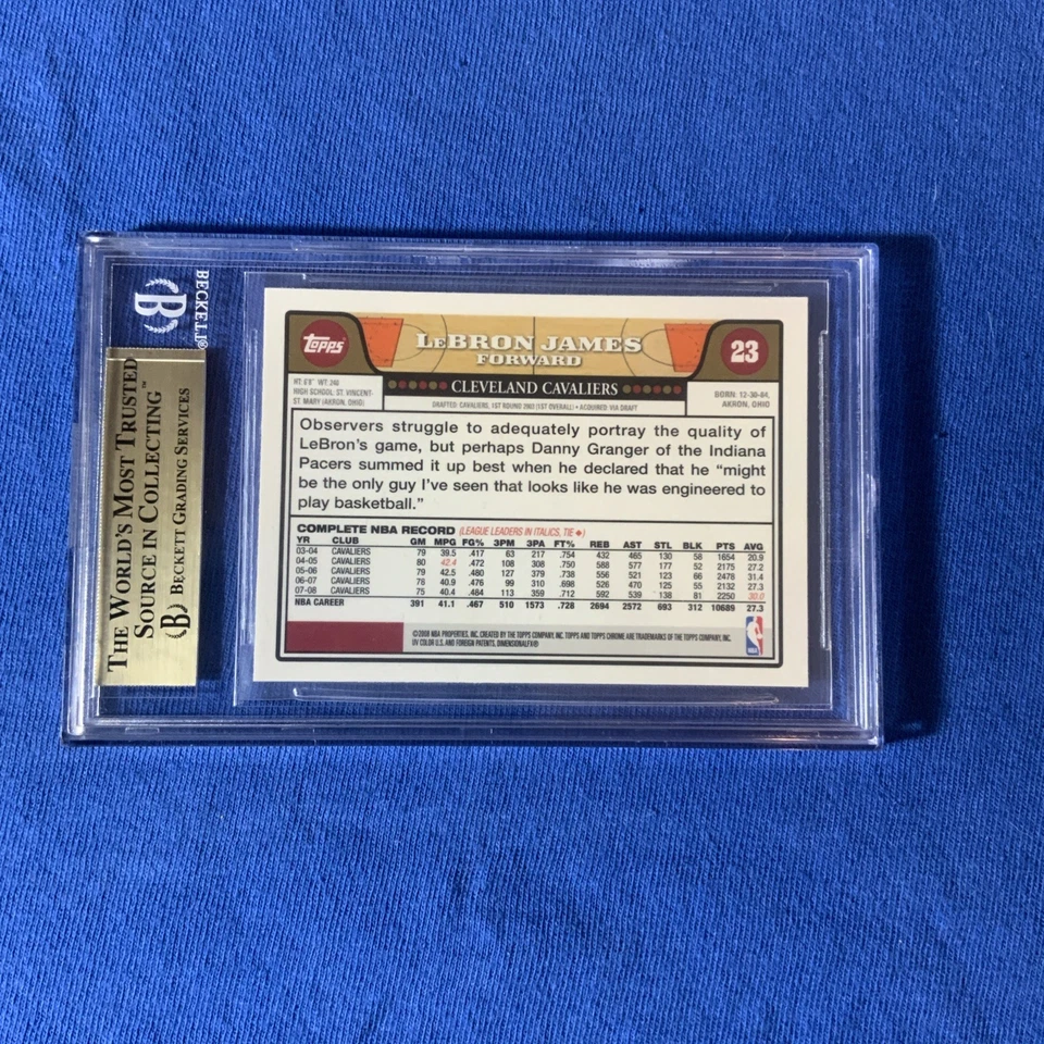 2008-09 Topps Chrome #23 LeBron James CAVALIERS BGS 9.5 GEM MINT - Image 2 of 2