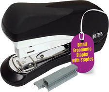 Heavy Duty Easy Grip Stapler, Effortless, with 1,000 Regular 1/4" Staples, High