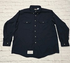 Bulwark FR Button Shirt Men Sz XXL Blue CAT 2 2112 Flame Resistant Pocket