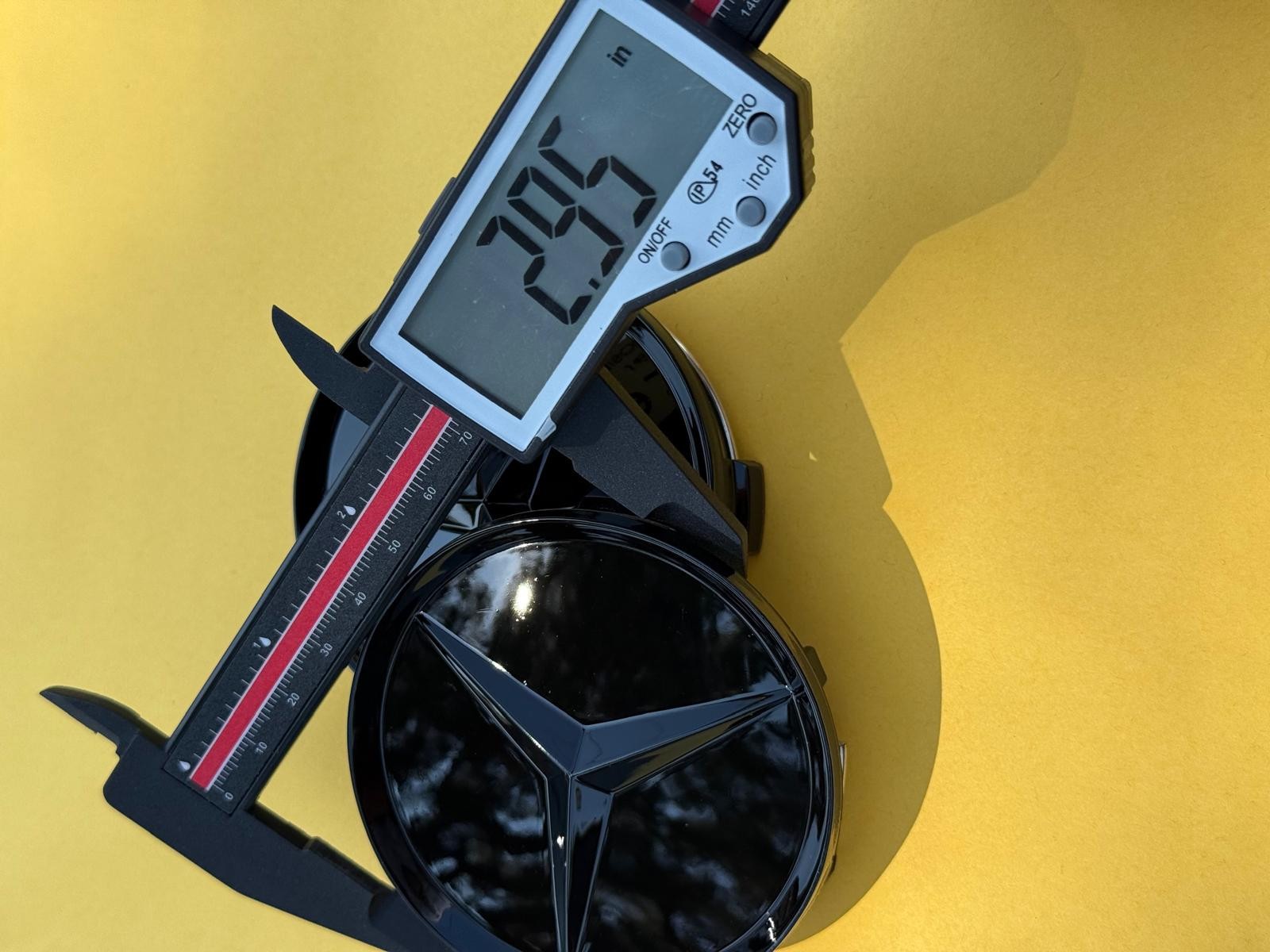 4x Mercedes Benz Center Caps All Glossy Black 2.95Inch/75mm Fits Most Models