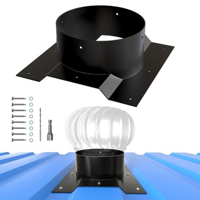 #ad 8 Inch Roof Whirlybird Turbine Vent Adapter Shipping Container 1 Pack Black $83.23