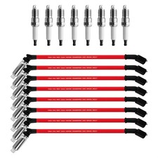 8PCS Spark Plugs With Wires Set for GMC Yukon XL 1500 6.0L V8 2007-2008