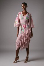 Coast Nude Midi Dress Womens Occasion Dresses