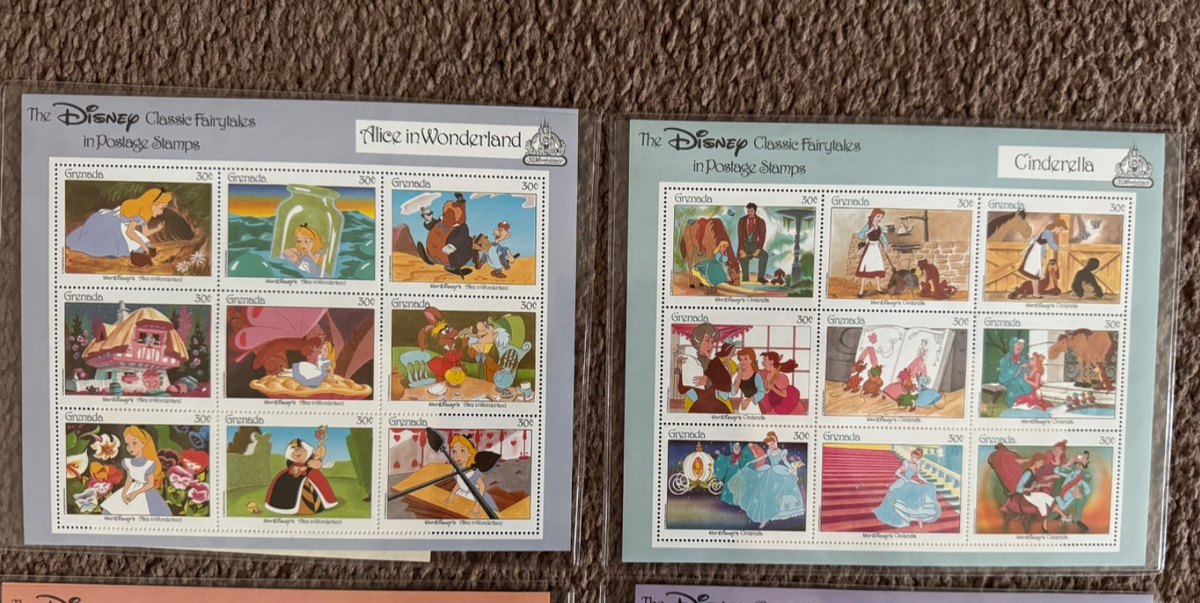 INTERNATIONAL COLLECTORS SOCIETY Disney Classic Stamps - Lot of 6