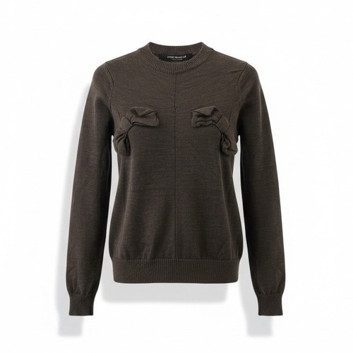 Junya Watanabe, Junya Watanabe Comme des Garçons | Vintage Wool Sweater Brown Bow Detail Japan S