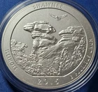 2016 P America The Beautiful Five (5) Ounce Silver Shawnee Coin.  Box, COA