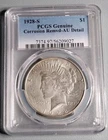 1928-S Peace dollar, PCGS AU detail - better date