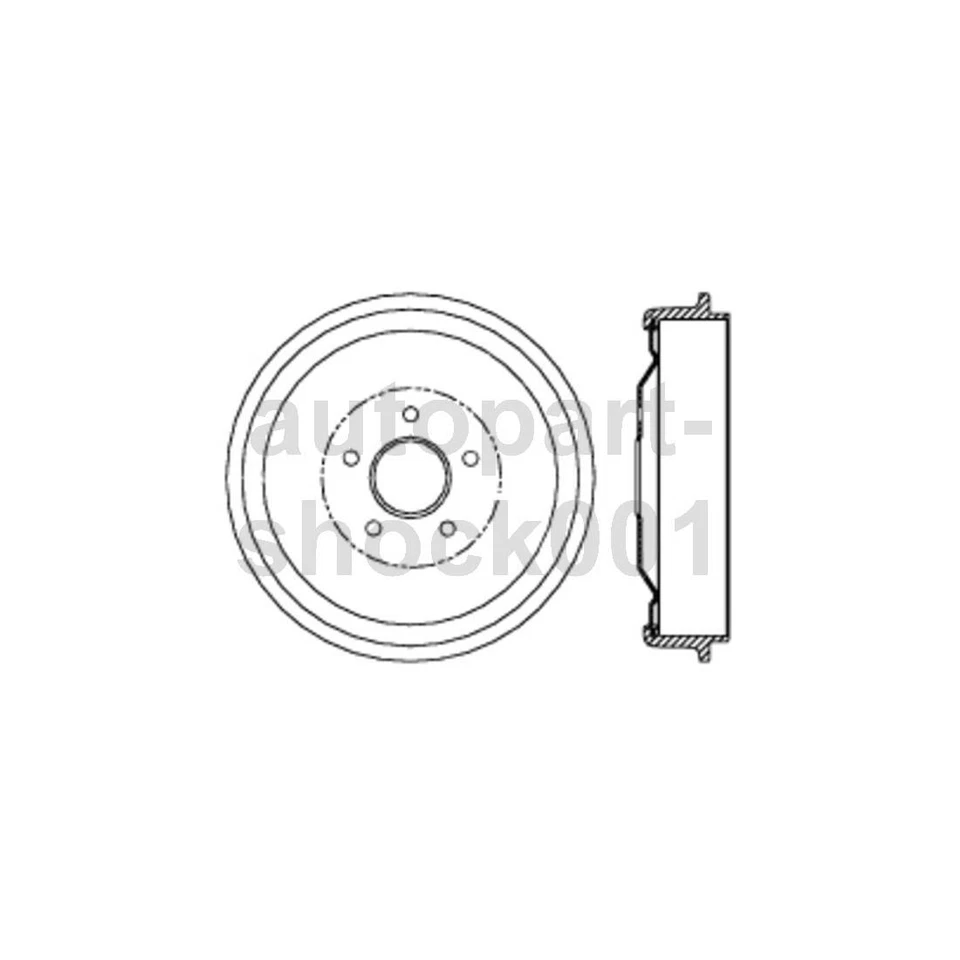 1 tambor de freno trasero C-Tek para Dodge Dart 1965 1966 1967 1968-1972 Foto 3 de 4