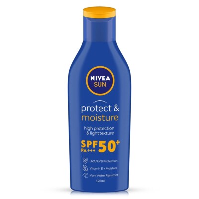NIVEA SUN Protect Moisture SPF 50 Sunscreen Very Water Resistant For Men & Women